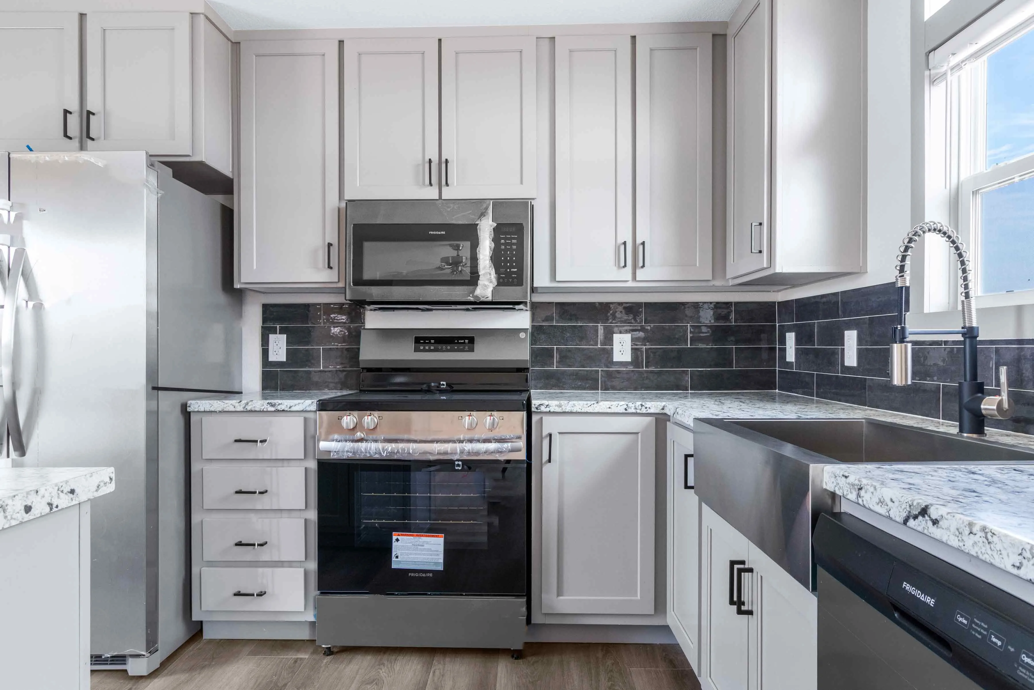 modern kitchen with stainless steel appliances manufactured homes texas with marathon homes breckenridge tx