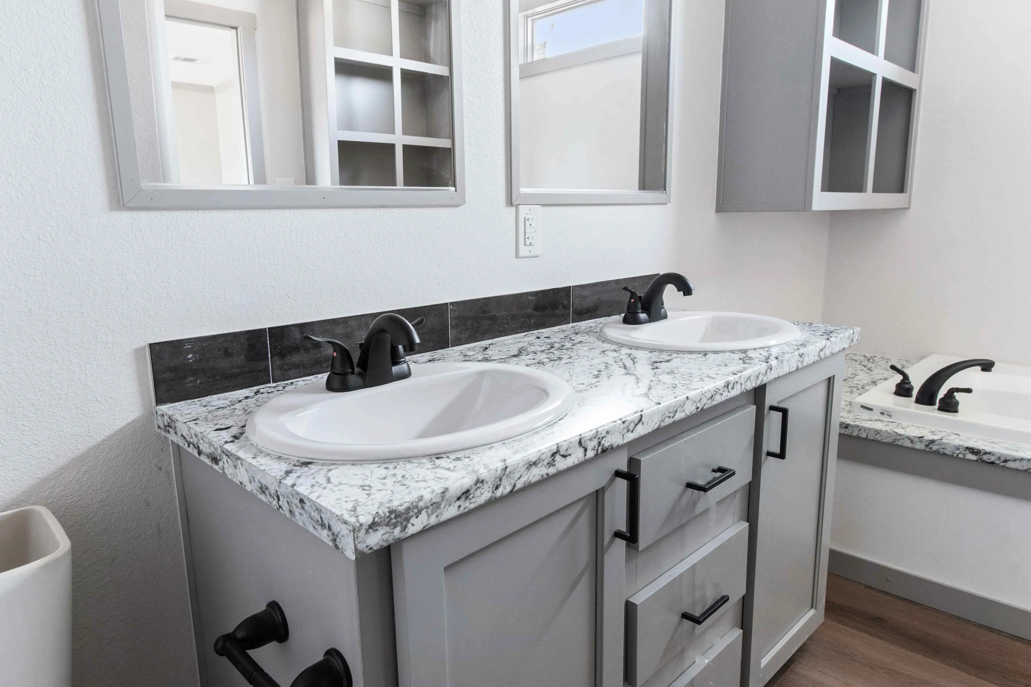 modern bathroom double vanity manufactured homes texas with marathon homes breckenridge tx
